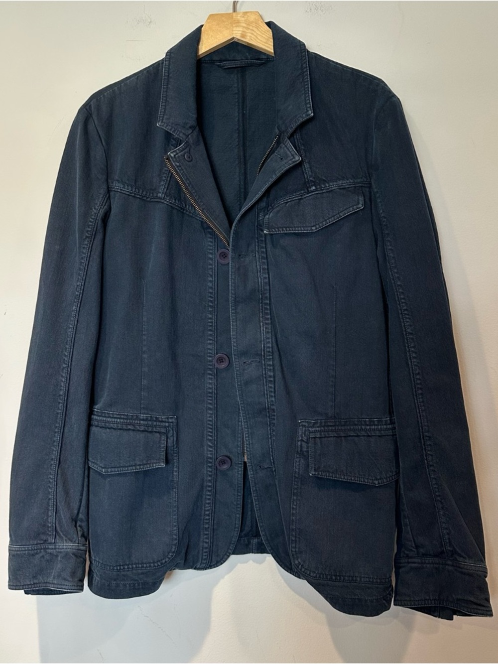 Paul Betenly Men's Military-Style Field Jacket in Navy